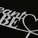 Maxbell Glitter Paper Meant to Be Heart Cake Topper Wedding Party Cake Decor Silver