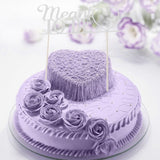 Maxbell Glitter Paper Meant to Be Heart Cake Topper Wedding Party Cake Decor Silver