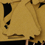 Maxbell 6pcs Bride Groom Cupcake Picks Cake Toppers Wedding Party Decorations Gold