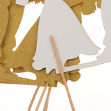 Maxbell 6pcs Bride Groom Cupcake Picks Cake Toppers Wedding Party Decorations Gold
