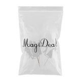 Maxbell 6pcs Bride Groom Cupcake Picks Cake Toppers Wedding Party Decorations Silver