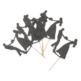 Maxbell 6pcs Bride Groom Cupcake Picks Cake Toppers Wedding Party Decorations Black
