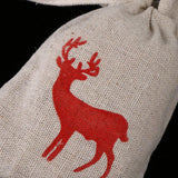 Maxbell 10pcs Vintage Cotton Deer Elk Jewelry Pouch Drawstring Gift Bag Party Favor
