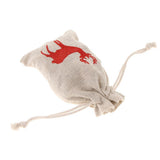 Maxbell 10pcs Vintage Cotton Deer Elk Jewelry Pouch Drawstring Gift Bag Party Favor