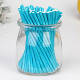 100 Pieces Paper Cake Pop Lollipop Sticks Sucker Home Made DIY Craft Blue