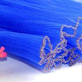 Max Tulle Flower Wrapping Paper Roll Floral Bouquet Packing Supply Sapphire Blue
