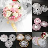 Maxbell Lace Collar Bouquet Holder Wedding Bridal Flower Girls Decoration Pink