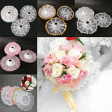 Maxbell Lace Collar Bouquet Holder Wedding Bridal Flower Girls Decoration Pink