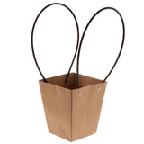 Maxbell Waterproof Kraft Gift Box Packaging Flower Basket Florist Supply 9.5x13x15.5cm