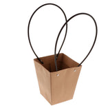 Maxbell Waterproof Kraft Gift Box Packaging Flower Basket Florist Supply 9.5x13x15.5cm