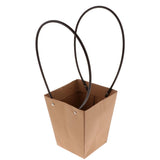 Maxbell Waterproof Kraft Gift Box Packaging Flower Basket Florist Supply 9.5x13x15.5cm
