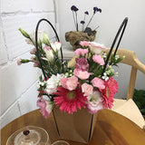 Maxbell Waterproof Kraft Gift Box Packaging Flower Basket Florist Supply 11.5x17x20cm