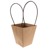 Maxbell Waterproof Kraft Gift Box Packaging Flower Basket Florist Supply 11.5x17x20cm