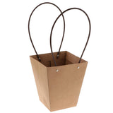 Maxbell Waterproof Kraft Gift Box Packaging Flower Basket Florist Supply 11.5x17x20cm