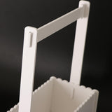 Maxbell Handmade Flower Basket Wooden Flower Pot Home Garden Decoration White