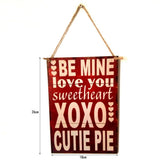 Maxbell Be Mine Love You SweetHeart XOXO Valentines Day Door Decor Wall Hanging Sign