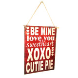 Maxbell Be Mine Love You SweetHeart XOXO Valentines Day Door Decor Wall Hanging Sign