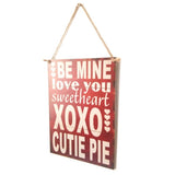 Maxbell Be Mine Love You SweetHeart XOXO Valentines Day Door Decor Wall Hanging Sign