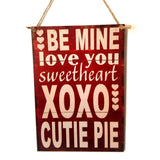 Maxbell Be Mine Love You SweetHeart XOXO Valentines Day Door Decor Wall Hanging Sign