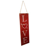 Maxbell Wedding Valentine's Day Decor Wooden Hanging Gift Plaque Love Sign Red