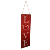 Maxbell Wedding Valentine's Day Decor Wooden Hanging Gift Plaque Love Sign Red