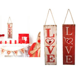 Maxbell Wedding Valentine's Day Decor Wooden Hanging Gift Plaque Love Sign Red