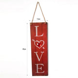 Maxbell Wedding Valentine's Day Decor Wooden Hanging Gift Plaque Love Sign Red