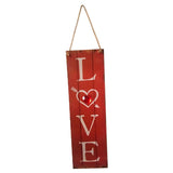 Maxbell Wedding Valentine's Day Decor Wooden Hanging Gift Plaque Love Sign Red