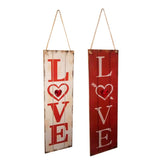 Maxbell Wedding Valentine's Day Decor Wooden Hanging Gift Plaque Love Sign Red