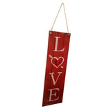Maxbell Wedding Valentine's Day Decor Wooden Hanging Gift Plaque Love Sign Red