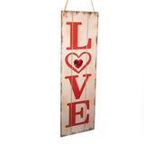 Maxbell Wedding Valentine's Day Decor Wooden Hanging Gift Plaque Love Sign White