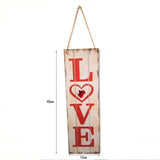 Maxbell Wedding Valentine's Day Decor Wooden Hanging Gift Plaque Love Sign White
