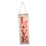 Maxbell Wedding Valentine's Day Decor Wooden Hanging Gift Plaque Love Sign White