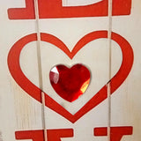 Maxbell Wedding Valentine's Day Decor Wooden Hanging Gift Plaque Love Sign White