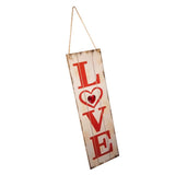 Maxbell Wedding Valentine's Day Decor Wooden Hanging Gift Plaque Love Sign White