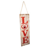 Maxbell Wedding Valentine's Day Decor Wooden Hanging Gift Plaque Love Sign White