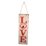 Maxbell Wedding Valentine's Day Decor Wooden Hanging Gift Plaque Love Sign White