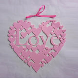 Maxbell Non Woven Heart-shaped Love Valentines Day Home Decor Wall Door Hanging Sign