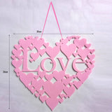 Maxbell Non Woven Heart-shaped Love Valentines Day Home Decor Wall Door Hanging Sign