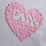 Maxbell Non Woven Heart-shaped Love Valentines Day Home Decor Wall Door Hanging Sign