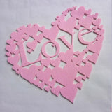 Maxbell Non Woven Heart-shaped Love Valentines Day Home Decor Wall Door Hanging Sign