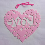 Maxbell Non Woven Heart-shaped Love Valentines Day Home Decor Wall Door Hanging Sign