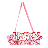 Romantic Non-woven Happy Valentines Home Decor Wall Door Hanging Sign Plaue