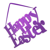 Maxbell Easter Door Hanger Happy Easter Hanging Wall Door Decoration Sign Purple