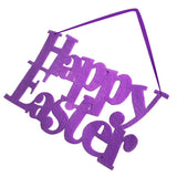 Maxbell Easter Door Hanger Happy Easter Hanging Wall Door Decoration Sign Purple
