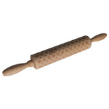 Maxbell Christmas Wooden Rolling Pin Embossed Baking Cookies Biscuit Fondant Decor