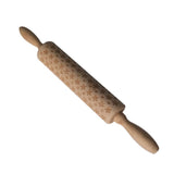 Maxbell Christmas Wooden Rolling Pin Embossed Baking Cookies Biscuit Fondant Decor