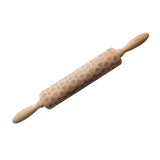 Maxbell Playing Card Wooden Embossed Rolling Pin Baking Tool DIY Kitchen Supplies