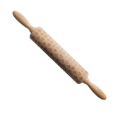 Maxbell Playing Card Wooden Embossed Rolling Pin Baking Tool DIY Kitchen Supplies