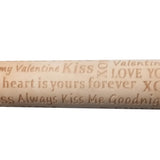 Maxbell Valentine's Day My Heart is Yours Forever Wooden Embossed Rolling Pin DIY